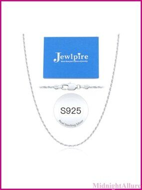 925 Sterling Silver 1.5mm Rope Chain Necklace 14K Gold Plated Lobster Clasp